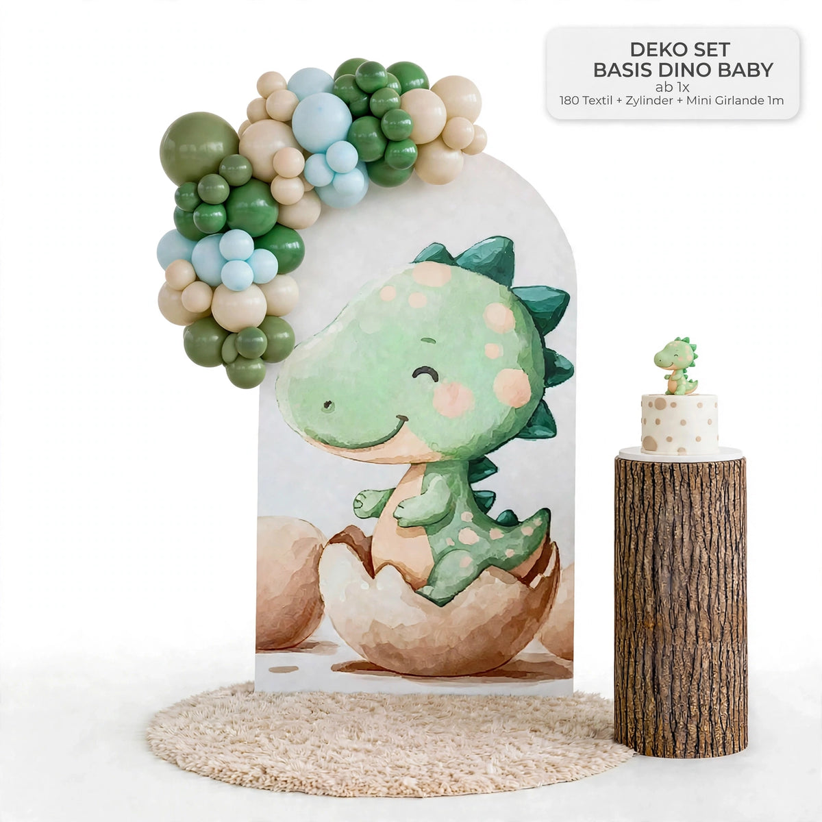 novo, Dino dekoration, Dino baby set 1x 180 rom tecido Ohbaby +Cilidro