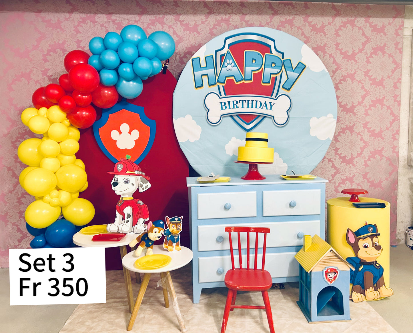 Foto deko kindergeburtstags paw patrol, deko kindergeburtstags ,party blue jungs, Zürich,Luzern,www party ch Ballon Luzern