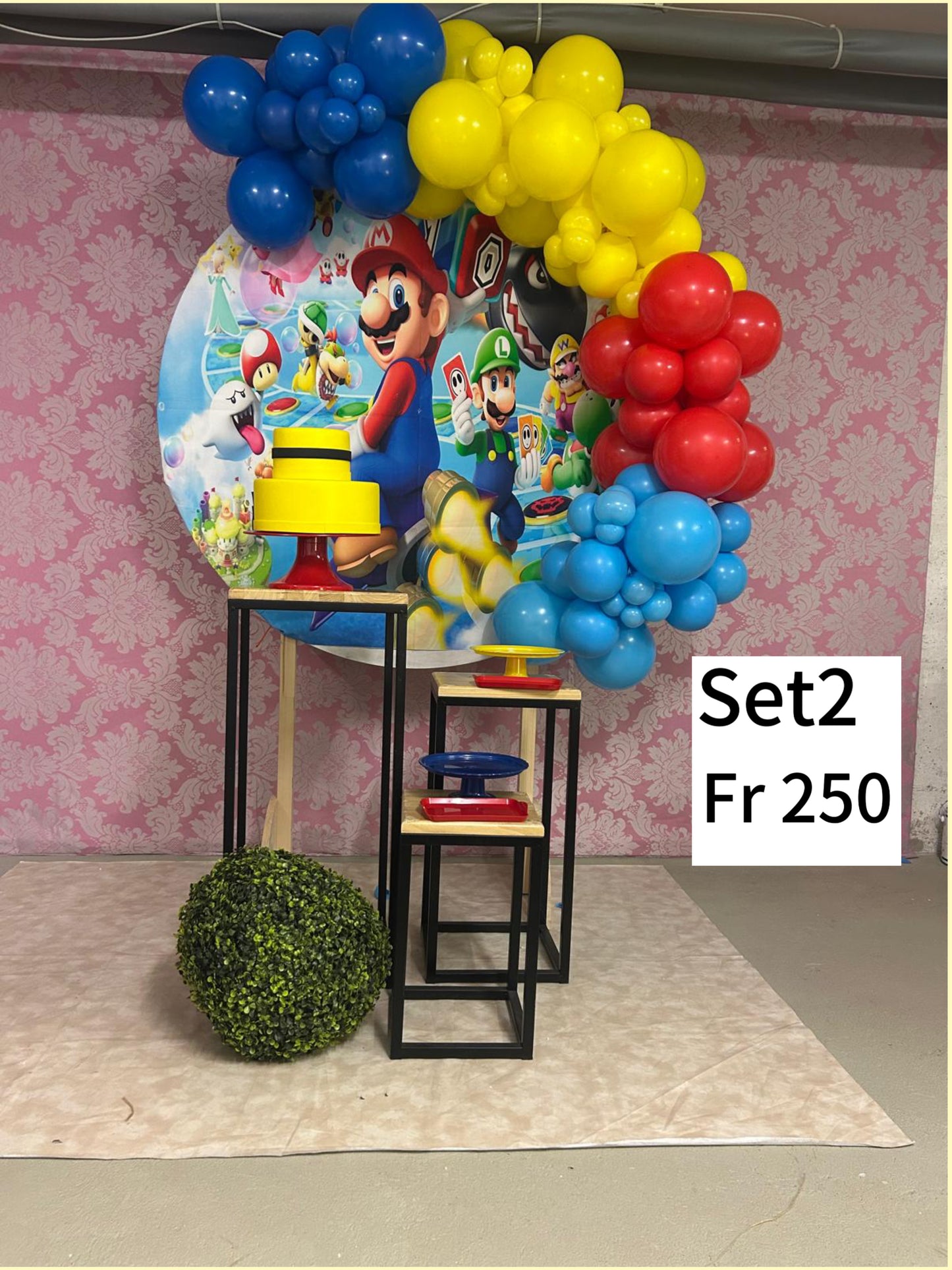 Foto kindergeburtstag Dekoration super mario, mario deko, kindergeburtstag dekoration, Ballon Luzern, Zürich, Aargau, Solothurn, Frauenfeld