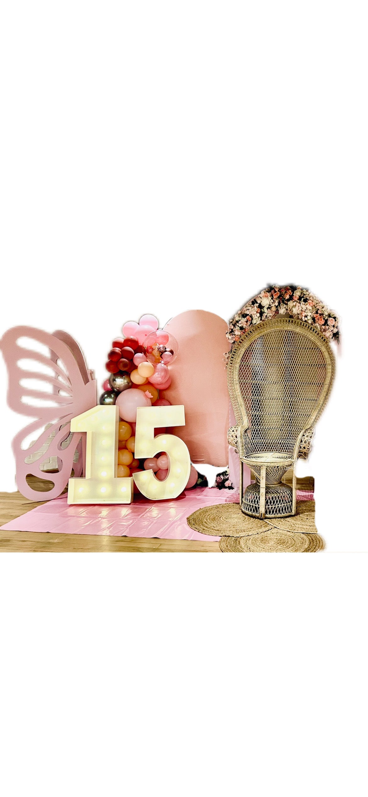 Party deko set Nat schmetteling