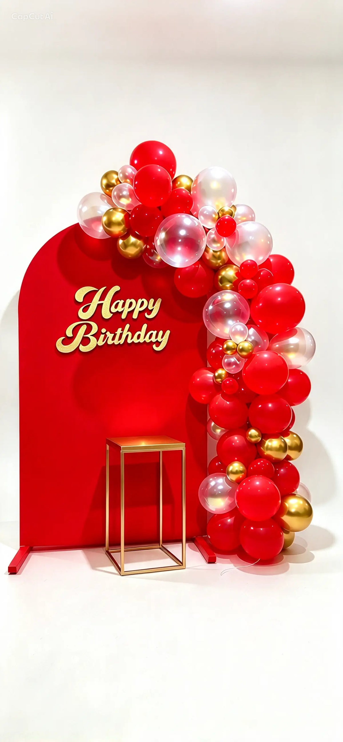 Partydeko set Bombril1 ron rot und Gold