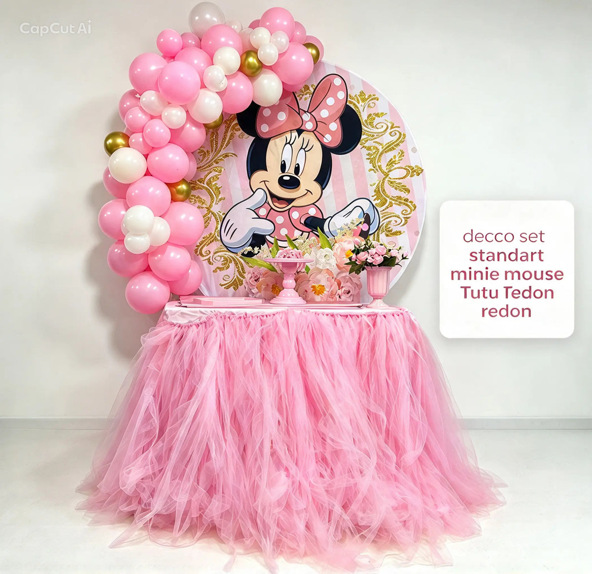 Minnie Mouse Party-Deko-Set für Kindergeburtstage