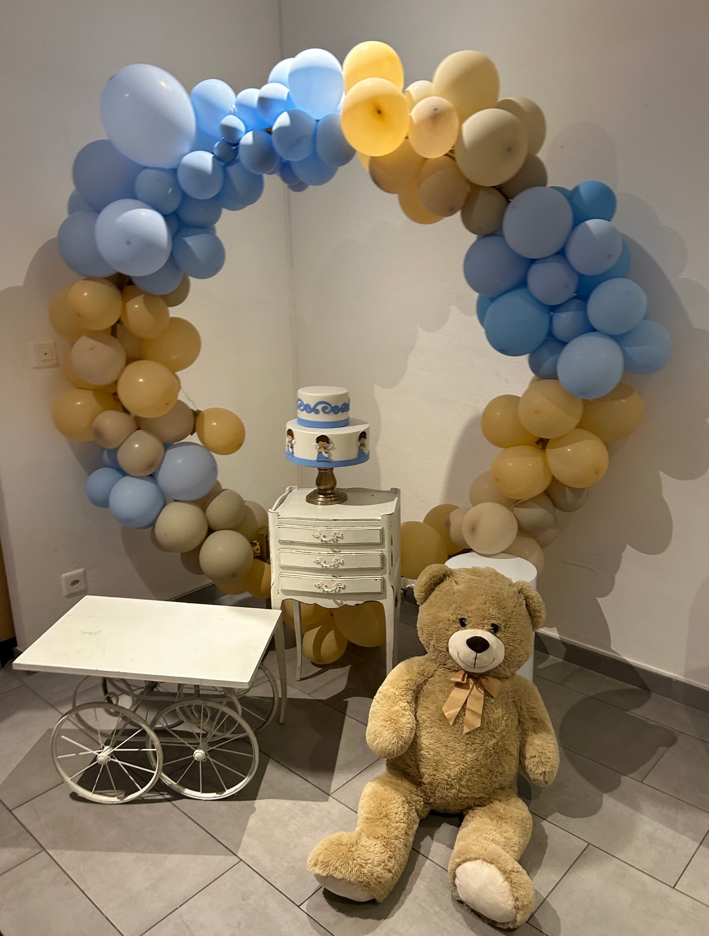 Party deko to Go set teddy Ringballon vazado e carrinho