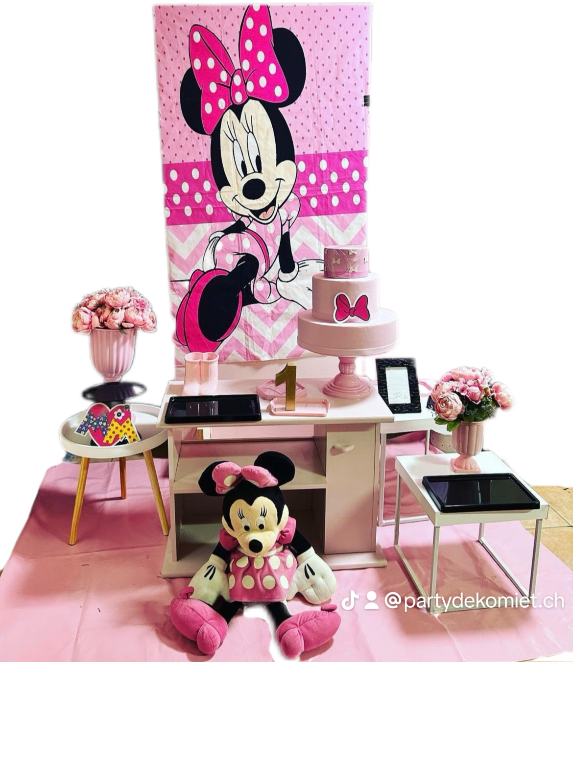 Party deko set Minie Mouse pinkscuro